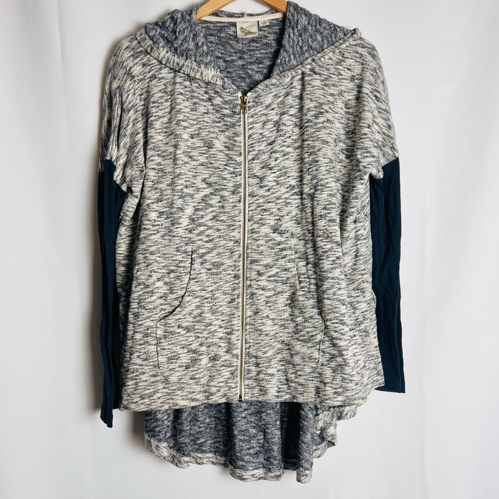 Anthropologie White Crow Oversized zip up